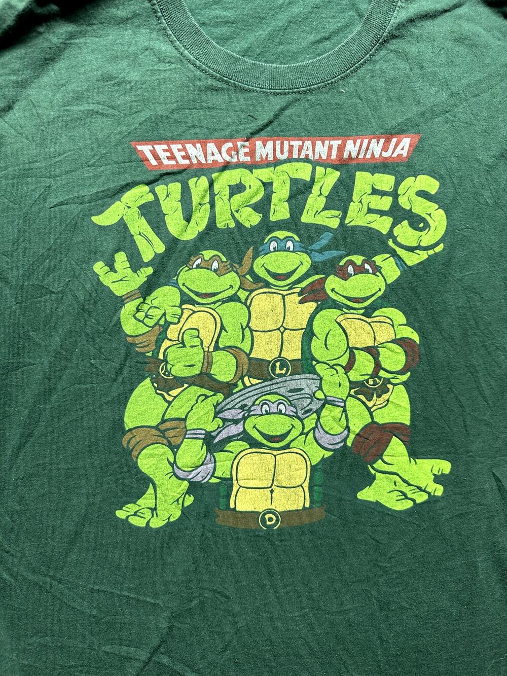 TMNT Ninja Turtles Green T-Shirt Classic Group Print
